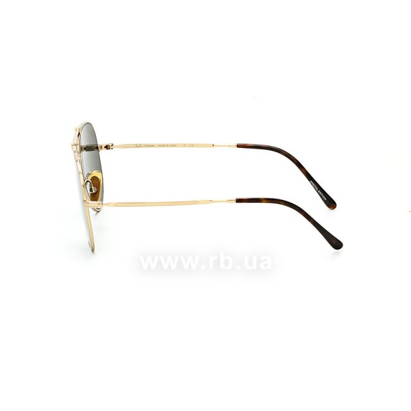   Ray-Ban Aviator Titanium RB8125M-9143 Gold | Natural Green Polarized,  