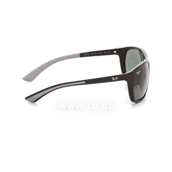   Ray-Ban Highstreet RB4307-601-71 Black | Green / Grey,  