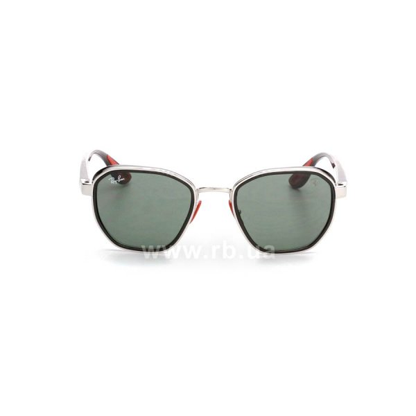   Ray-Ban Scuderia Ferrari Collection RB3674M-F007-71 Silver / Black | Natural Green,  