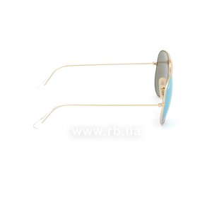 Очки Ray-Ban Aviator Flash Lenses RB3025-112-19 Matte Gold | Gray Mirror Green, вид справа
