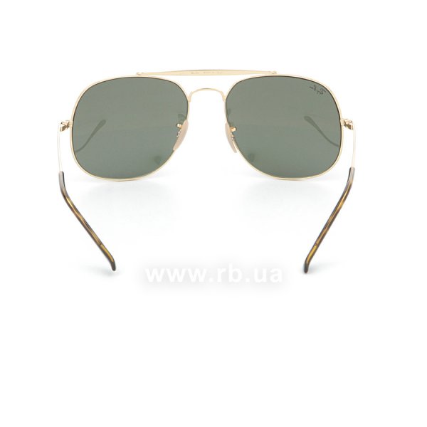   Ray-Ban The General RB3561-001 Arista/Natural Green (G-15XLT),  