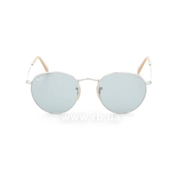   Ray-Ban Round Metal Evolve RB3447-9065-I5 Silver | Blue Photocromic,  