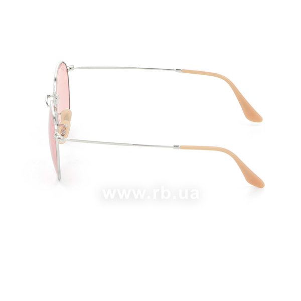   Ray-Ban Round Metal Evolve RB3447-9065-V7 Silver | Pink Photocromic,  