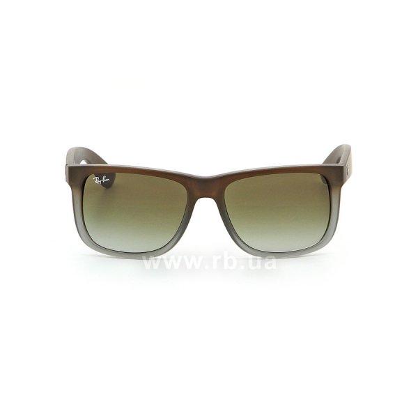   Ray-Ban Justin RB4165-854-7Z Brown Rubber Faded/Transparent Grey Rubber/Grey,  