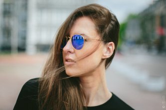 RB3447 112/4L Ray-Ban Round Metal Flash Lenses