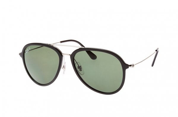   Ray-Ban Active Lifestyle Aviator RB4298-601-9A Black / Silver | Green/Grey Polarized