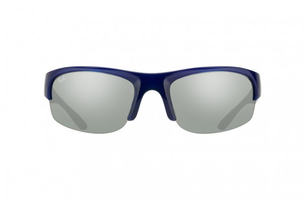   Ray-Ban Active Lifestyle Flip Out RB4173-6005-T3 Blue Transparent | Gradient Grey Polarized