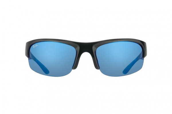   Ray-Ban Active Lifestyle Flip Out RB4173-6006-9A Transparent Grey | Green Polarized + Grey / Blue Mirror