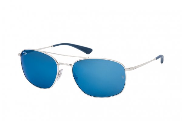   Ray-Ban Active Lifestyle RB3654-003-55 Silver | Blue Mirror