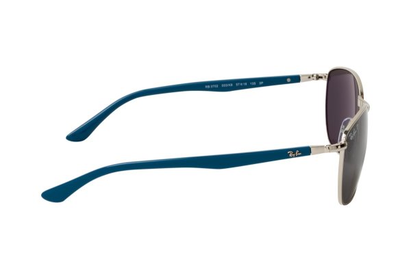   Ray-Ban Active Lifestyle RB3702-003-K8 Silver / Dark Blue | Dark Grey Polarized