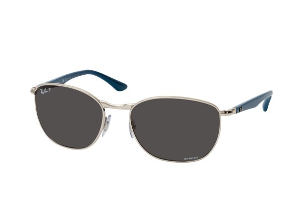   Ray-Ban Active Lifestyle RB3702-003-K8 Silver / Dark Blue | Dark Grey Polarized