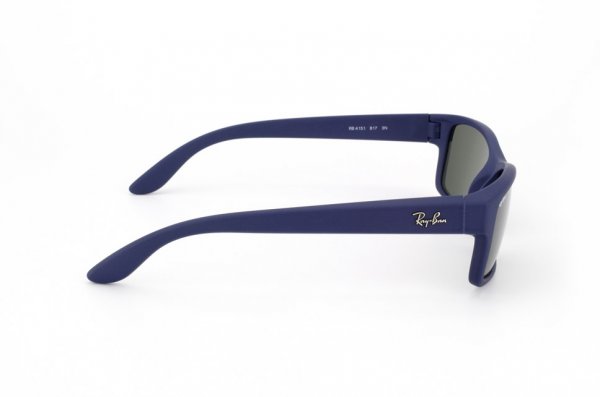 Sunglasses Ray-Ban Active Lifestyle RB4151-817 Blue Rubber/Natural Green (G-15XLT)