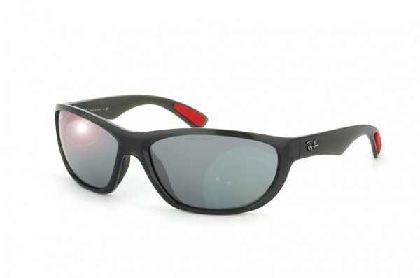   Ray-Ban Active Lifestyle RB4188-6006-6G Black Transparent | APX Silver Mirror