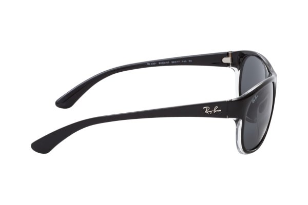   Ray-Ban Active-Lifestyle RB4351-6039-87 Black / Transparent | Dark Grey