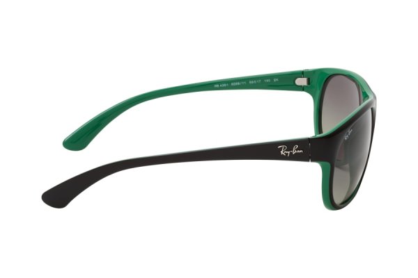   Ray-Ban Active-Lifestyle RB4351-6568-11 Black / Green | Gradient Grey