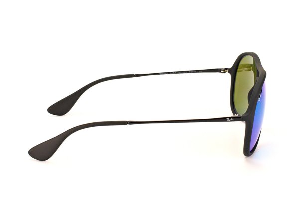 Sunglasses Ray-Ban Alex RB4201-622-55 Rubber Black | APX Blue Mirror