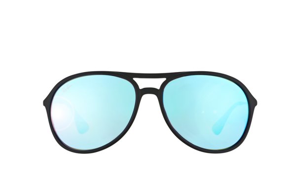 Sunglasses Ray-Ban Alex RB4201-622-55 Rubber Black | APX Blue Mirror