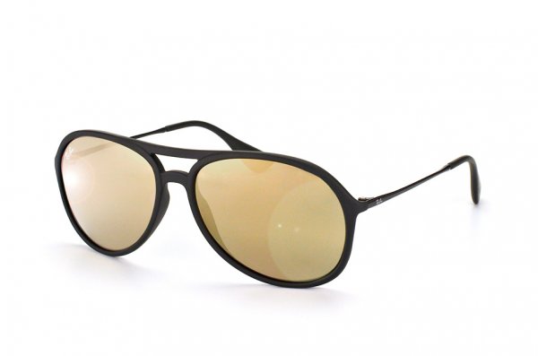 Sunglasses Ray-Ban Alex RB4201-622-5A Rubber Black | APX Gold Mirror