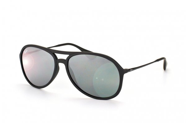 Sunglasses Ray-Ban Alex RB4201-622-6G Rubber Black | APX Silver Mirror