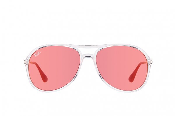 Sunglasses Ray-Ban Alex RB4201-6293-C8 Transparent White | Orange