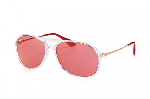 Sunglasses Ray-Ban Alex RB4201-6293-C8 Transparent White | Orange