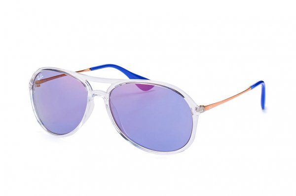 Sunglasses Ray-Ban Alex RB4201-6294-D1 Transparent White | Cosmic Blue