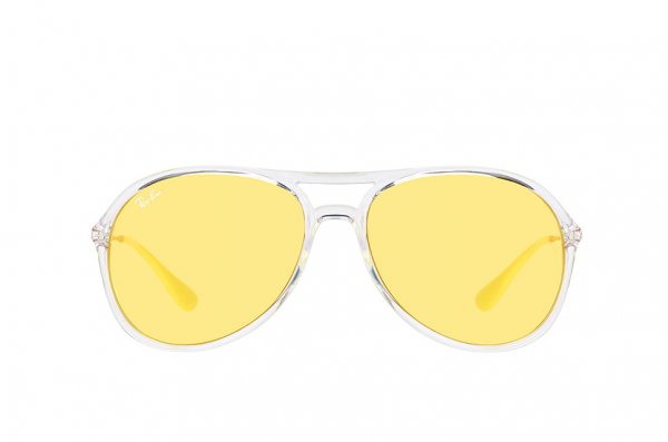 Sunglasses Ray-Ban Alex RB4201-6295-C9 Transparent White | Yellow