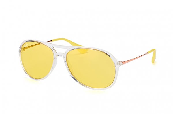 Sunglasses Ray-Ban Alex RB4201-6295-C9 Transparent White | Yellow