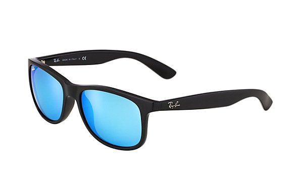   Ray-Ban Andy RB4202-6069-55 Black | Multilayer Blue Mirror Solid Color - Mirror