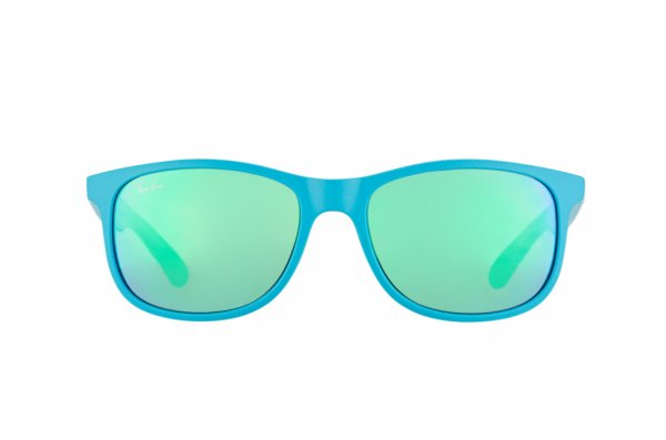   Ray-Ban Andy RB4202-6072-3R Light Blue | Green Mirrored