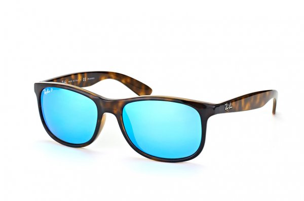   Ray-Ban Andy RB4202-710-9R Matt Havana | Polarized Blue Mirror