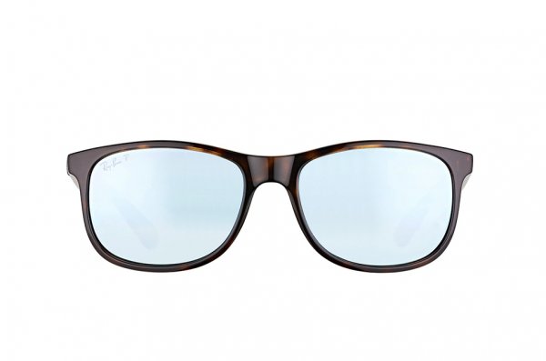   Ray-Ban Andy RB4202-710-Y4 Shiny Havana | Crystal Silver Mirror Polarized