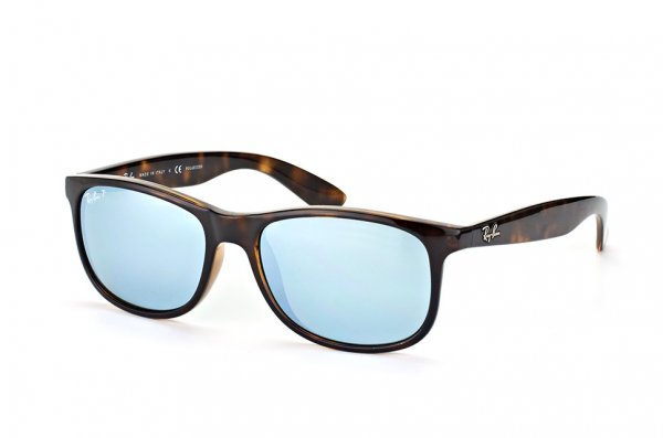   Ray-Ban Andy RB4202-710-Y4 Shiny Havana | Crystal Silver Mirror Polarized