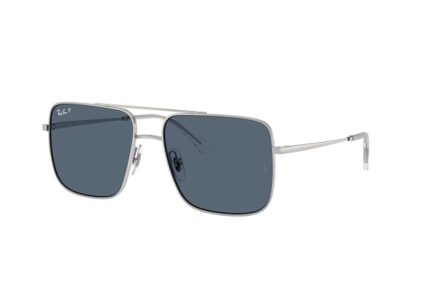   Ray-Ban Ari Bio-Based RB3758-003-2V Silver | Dark Blue Polarized