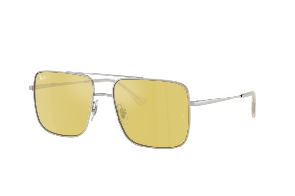  Ray-Ban Ari Bio-Based RB3758-003-6D Silver | Yellow Mirror