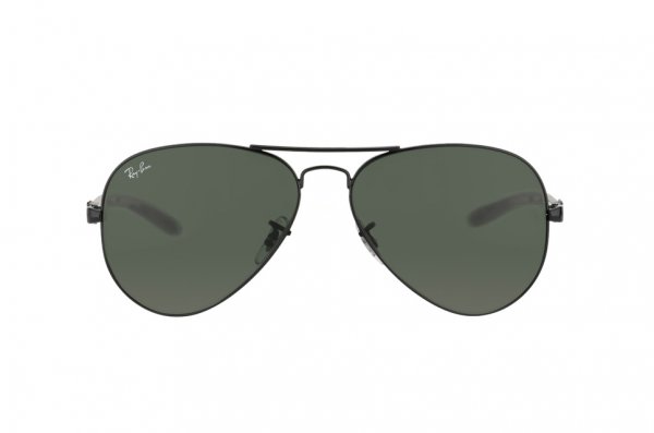 Sunglasses Ray-Ban Aviator Carbon Fibre RB8307-002 Black | Natural Green (G-15XLT)