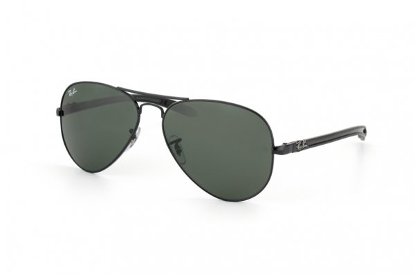 Sunglasses Ray-Ban Aviator Carbon Fibre RB8307-002 Black | Natural Green (G-15XLT)
