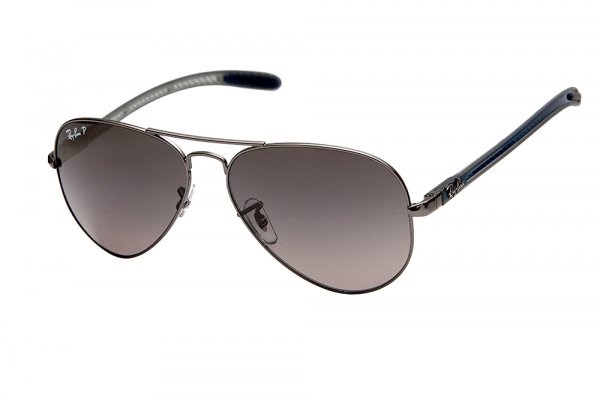 Sunglasses Ray-Ban Aviator Carbon Fibre RB8307-004-M8 Gunmetal/Blue | Polar Faded Grey P3 Plus