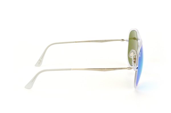   Ray-Ban Aviator LightRay II RB4211-646-55 Matte Transparent | Blue Mirror
