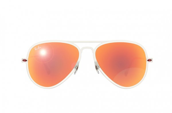   Ray-Ban Aviator LightRay II RB4211-646-6Q Matte Transparent | Orange Mirror