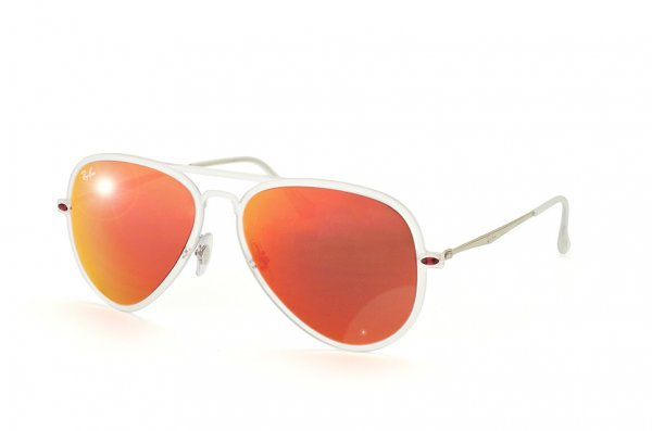   Ray-Ban Aviator LightRay II RB4211-646-6Q Matte Transparent | Orange Mirror