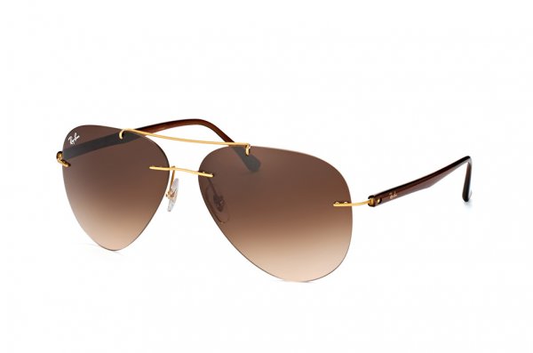   Ray-Ban Aviator LightRay RB8058-157-13 Arista/Brown | Brown Gradient