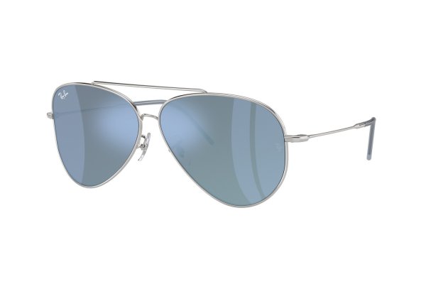   Ray-Ban Aviator Reverse RBR0101S-003-GA Silver | Light Blue Mirror