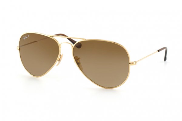   Ray-Ban Aviator Titanium RB8041-001-M2 Arista/Polar Faded Brown Polarized