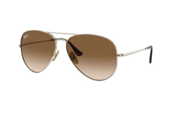   Ray-Ban Aviator Titanium RB8089-9265-51 Gold / Light Brown Gradient