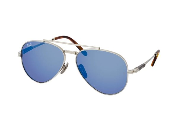   Ray-Ban Aviator Titanium RB8225-3139-O4 Silver | Grey Mirror Blue