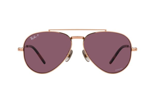   Ray-Ban Aviator Titanium RB8225-3140-AF Bronze | Purple Polarised