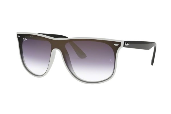   Ray-Ban Blaze Boyfriend RB4447N-6416-0U Black / White | Faded Violet