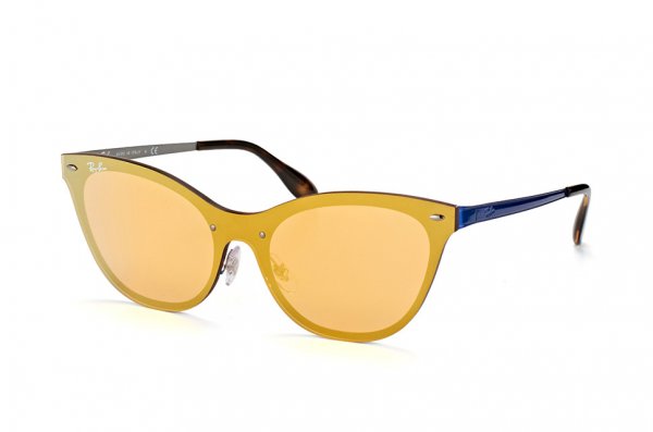   Ray-Ban Blaze Cats RB3580N-9037-7J Blue | Dark Orange Mirror