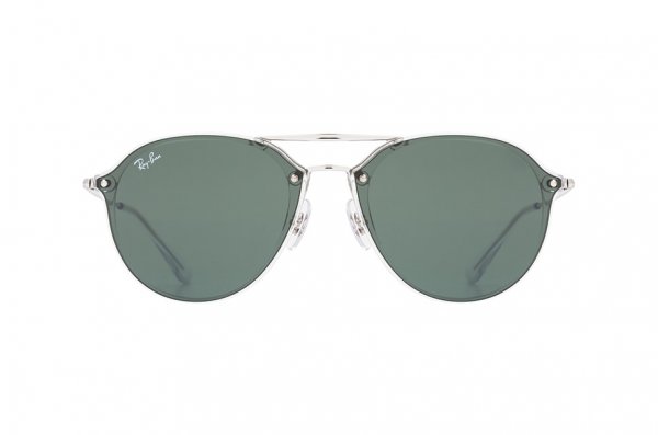  Ray-Ban Blaze Double Bridge RB4292N-6325-71 Silver | Grey / Green 